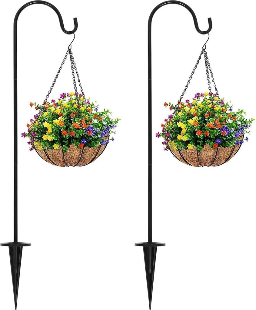 Herderhaken: Set von 2 Garten-Vogelfütterungsständern, langlebige Herder für Laternen, Hochzeitsdekoration mit beliebten Suchbegriffen.