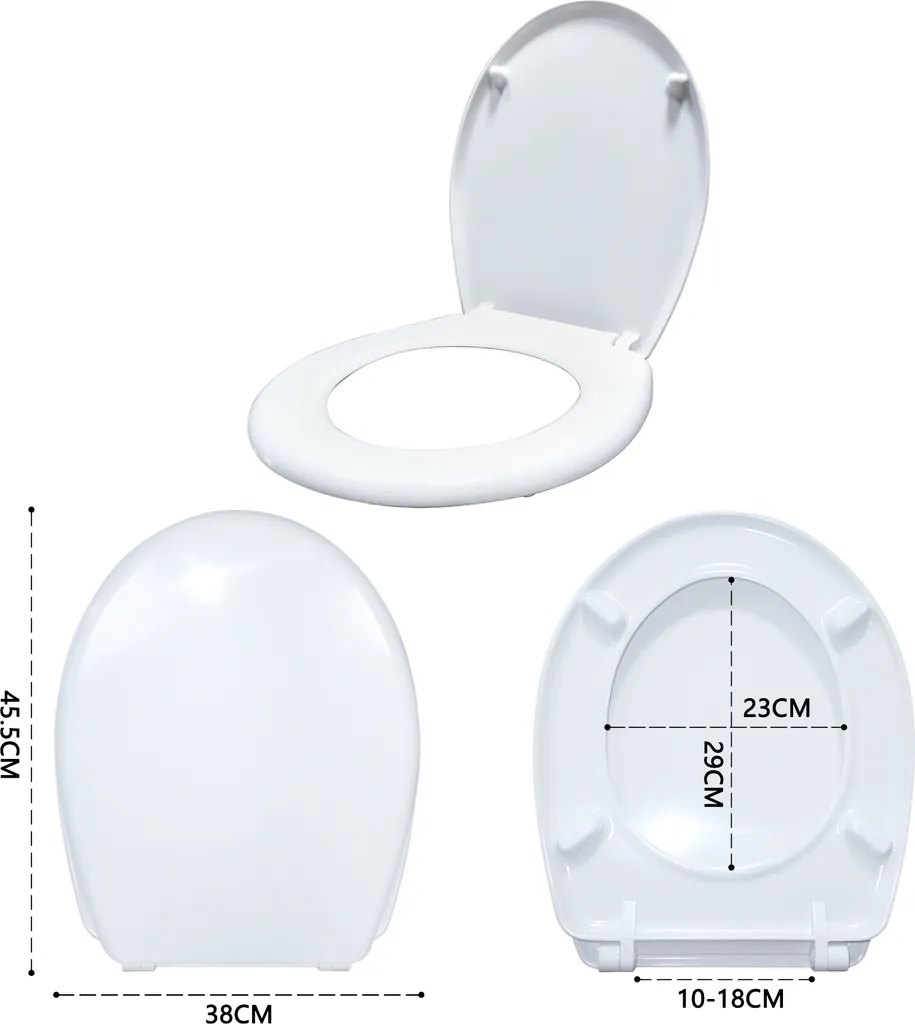 YUENFONG Copriwater Antibatterico Duroplast Soft Close Pesci 3D