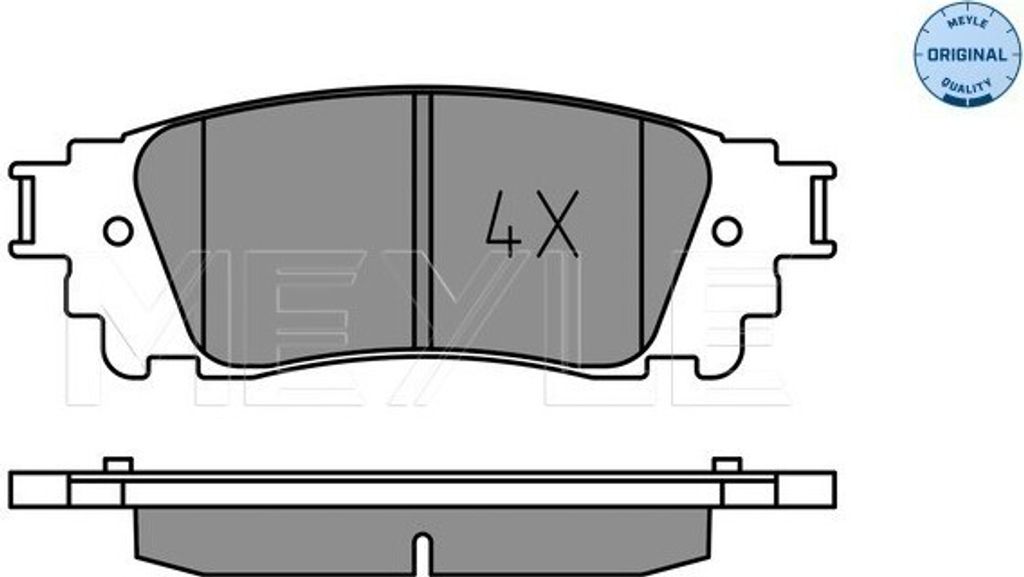 MEYLE 025 221 5315 Bremsbeläge Hinten für LEXUS NX (ZGZ1, AGZ1, AYZ1)