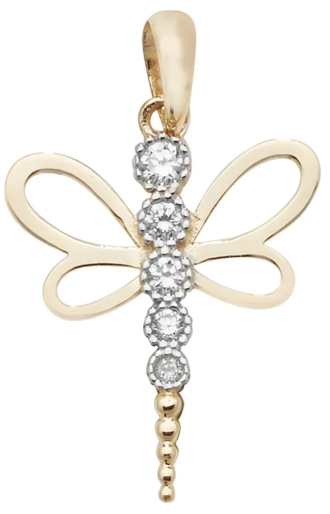 Pendentif en Or 375 Inaltérable et Oxyde Scintillant 23mm - 2