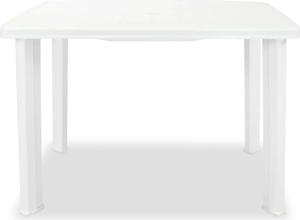vidaXL Tavolo da giardino bianco 101 x 68 x 72 cm plastica