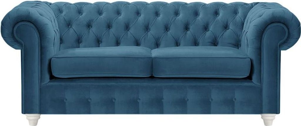 Zweisitzer-Sofa Chesterfield Max-Velluto 11-white