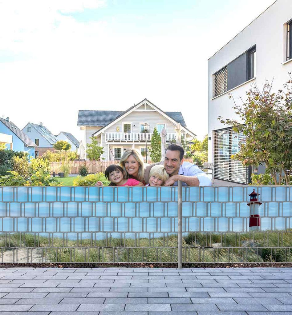 Sichtschutzstreifen Leuchtturm an der Nordsee Sichtschutz Garten Zaun - Teil1 - 250x100cm