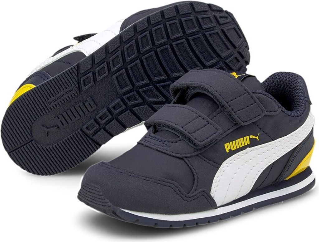 Puma Kinder Unisex ST Runner v2 NL V INF Sneakers Kinder Baby Schuhe Turnschuhe, Größe:EUR 20 / UK 4 / 13 cm, Farbe:Blau (Peacoat - Puma White - ...