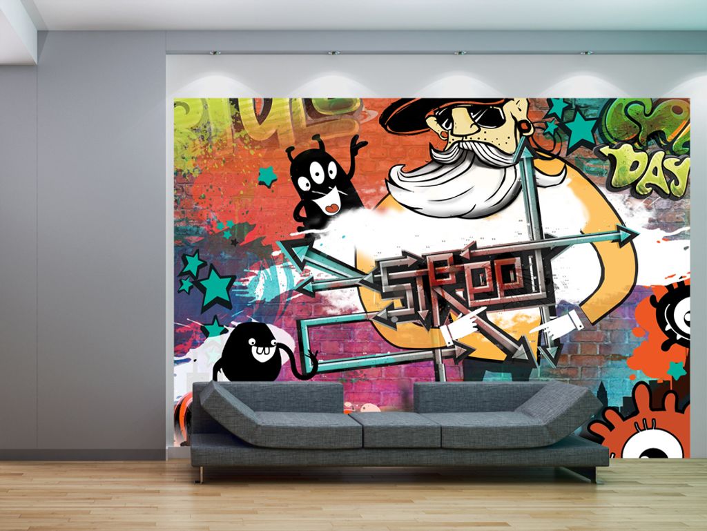 Vlies Fototapete 400x280 cm Tapeten Wandtapete XXL Graffiti 10110905-8