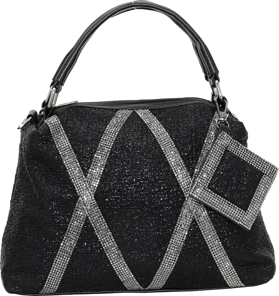 Borsa Donna NAEMI: Versatilità e Qualità in Nero e Argento