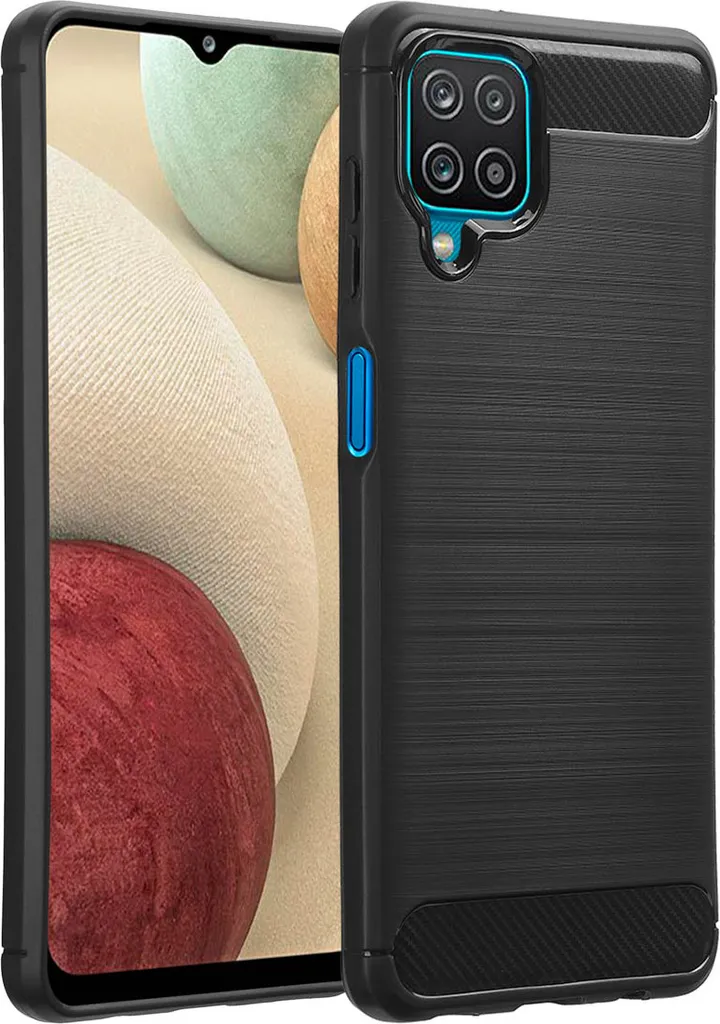 Cover imoshion Samsung A12 Nero Spazzolato - Custodia Antiurto Slim