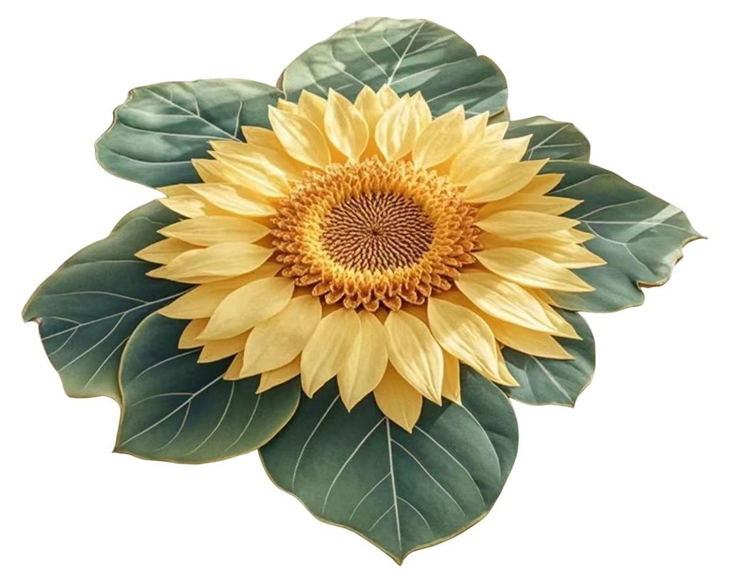 Sonnenblumen-Fußmatte, rutschfest, Wohnzimmerteppich, Landhausstil-Teppich, dekorativer Blumenteppich für Schlafzimmer, Spielzimmer, Badezimmer