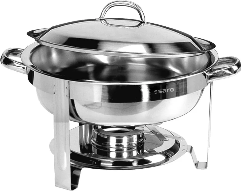 Chafing dish en inox 4L Carla - Bain-marie compact avec brûleur