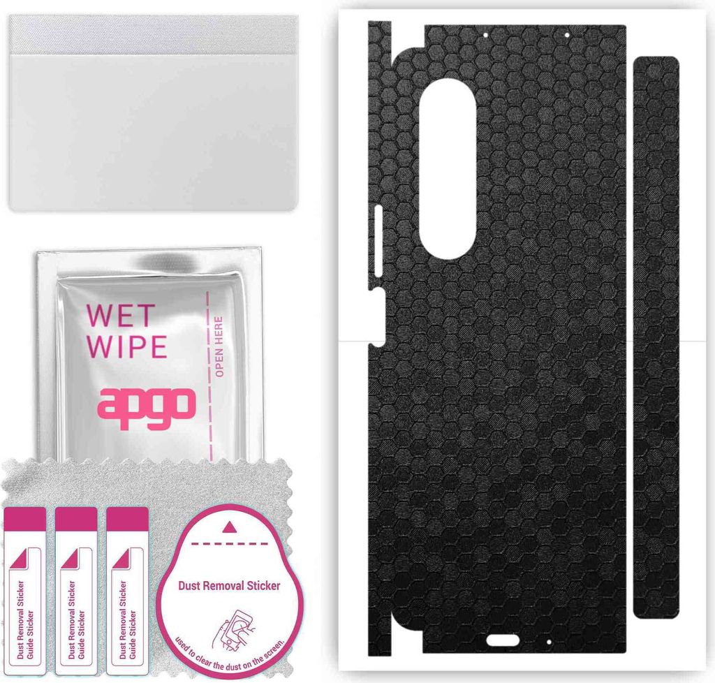 apgo Rückseite + Seiten Schutzfolie, Skin, kompatibel mit Samsung Galaxy Z Fold 3, Hinten Displayschutzfolie aus Vinylfolie, kratzfest, einfache M...