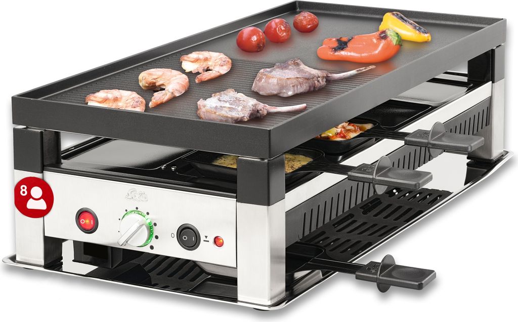 Solis 5 in 1 Raclette Tischgrill, 1400 W, 8 Personen, Mini Produktbild 