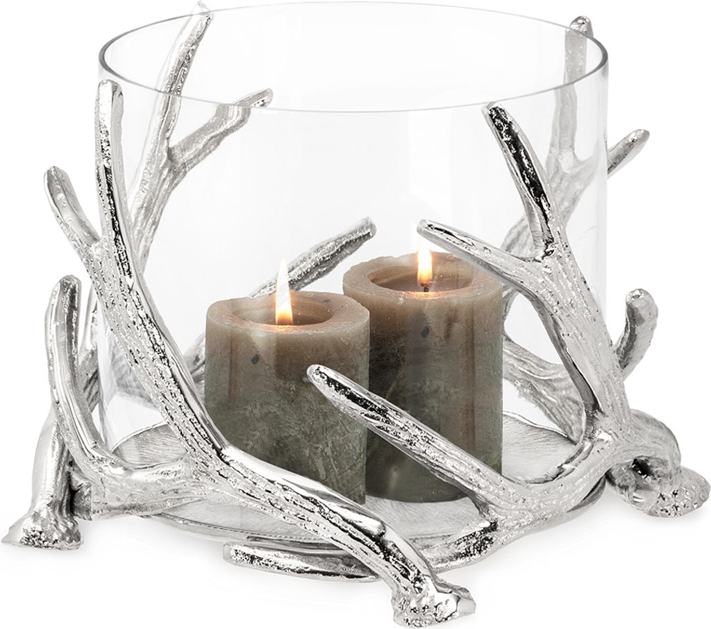 Edzard - Windlicht Kingston, Geweih-Design, H: 20 cm Produktbild 1