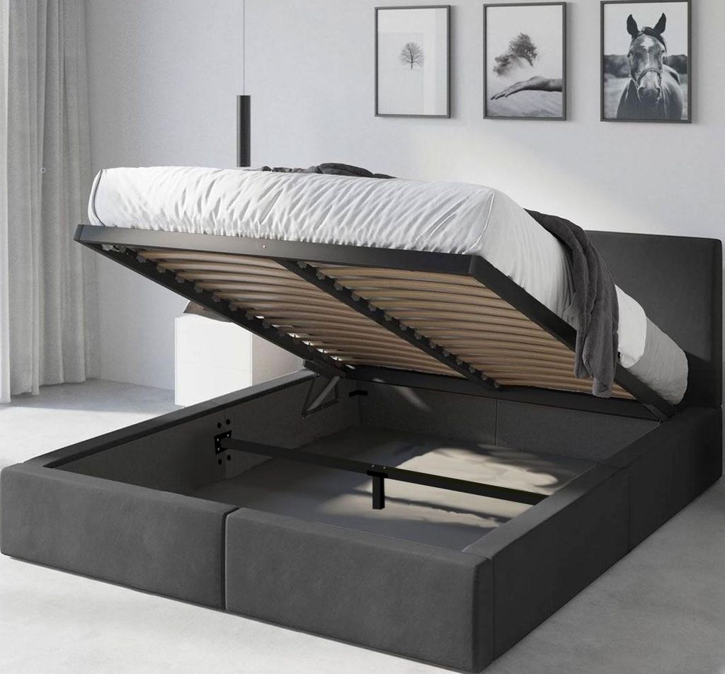 Interbeds Polsterbett 160x200 Bett Doppelbett mit Stauraum Produktbild 