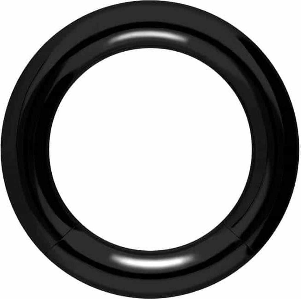 Intim-Piercing, Septum Piercing Chirurgenstahl Segmentring Schwarz Innendurchmesser: 12mm + Stabstärke: 3mm