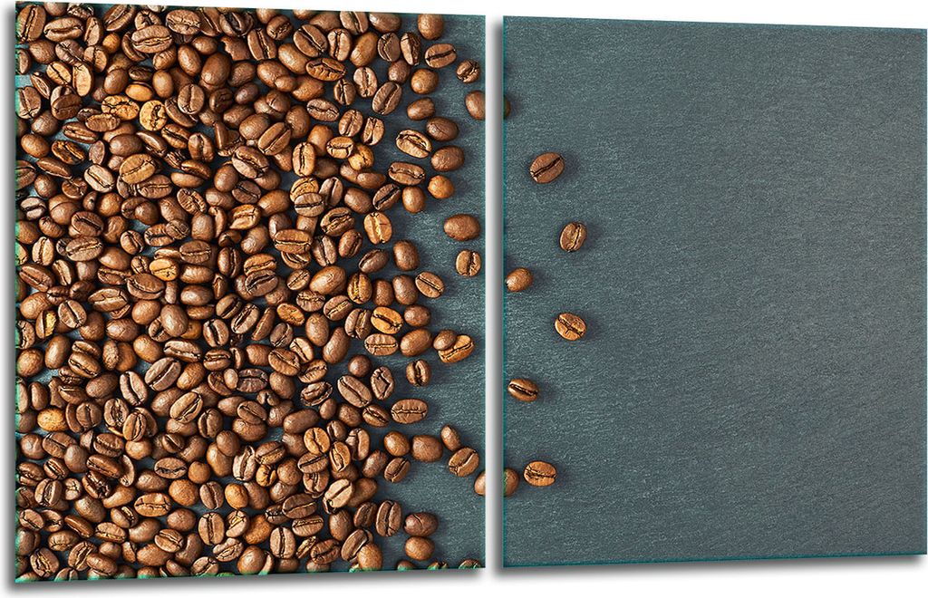 Herdabdeckplatten 2x40x52 Glaskeramikkochfeld 2-Teilig Glas Spritzschutz Kaffee