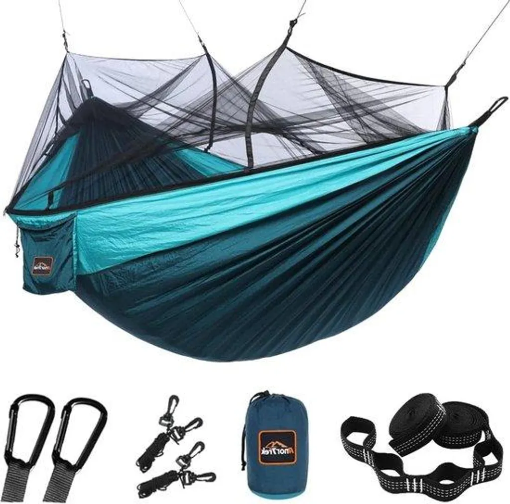 Matelas gonflable de randonnée et voyage pour camping et bivouac bleu