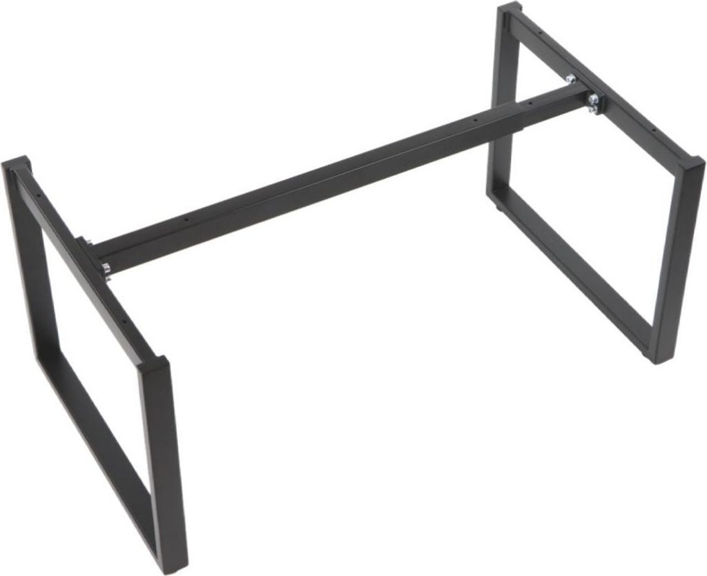 Tischgestell aus Metall NY-L03, für Büro, Hotel, Restaurant, Bar, Zuhause, Maße 80-130x50x42 cm, Schwarz
