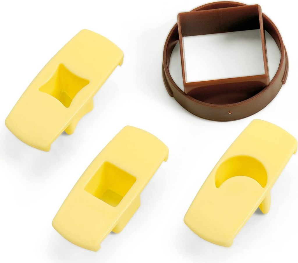 Kaiser 612706 Spitzbuben-Ausstecher "Quadrat", 4-teilig, 4 cm