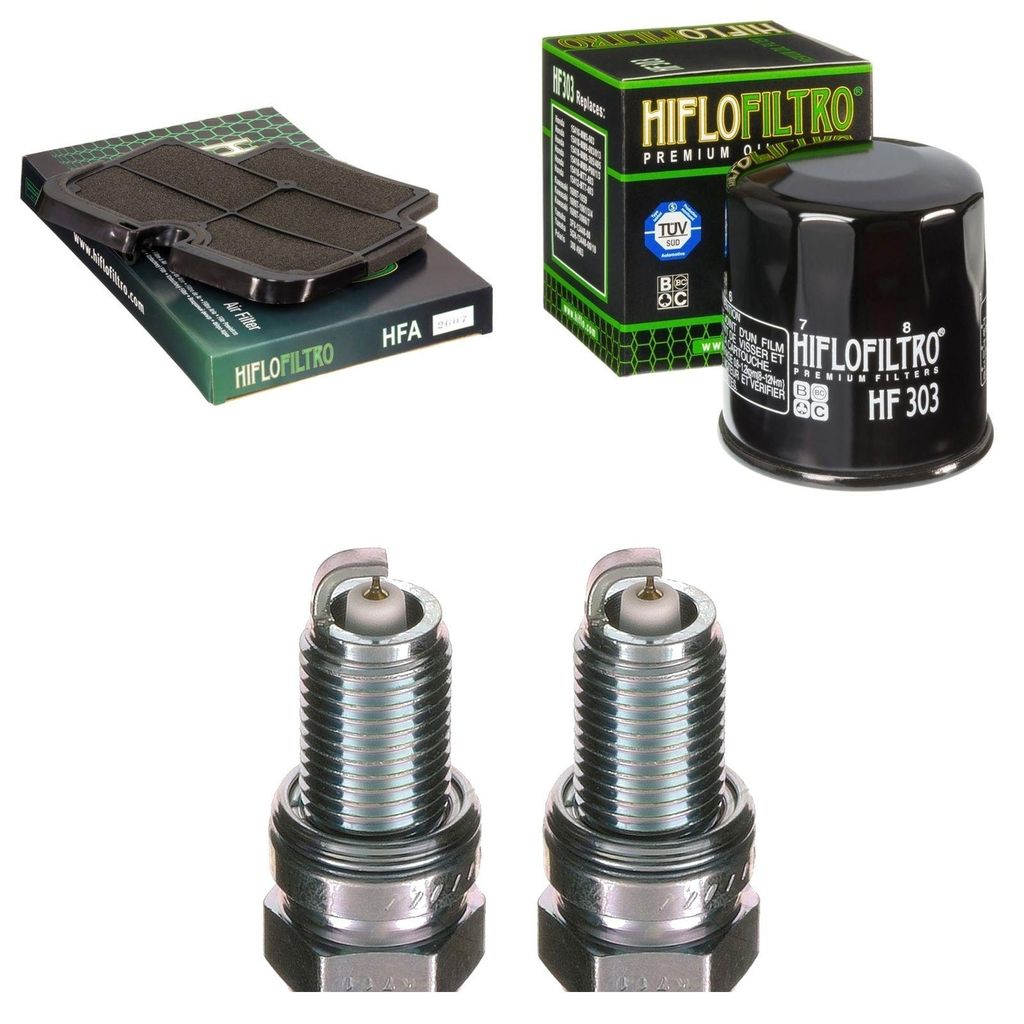 Service-Kit für Kawasaki ER-6F 650 C 2009-2011 Luftfilter Ölfilter Zündkerzen von pamoto - Neu