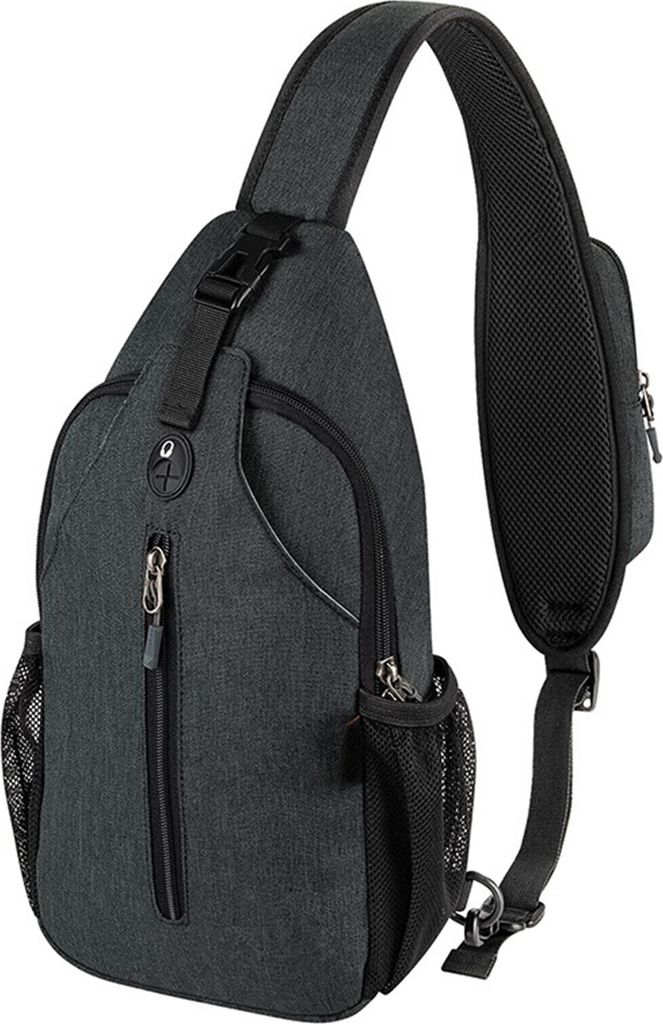 OKWISH Crossbody Sling Rucksack Sling Bag Reise Wandern Brusttasche Rucksack Schwarz