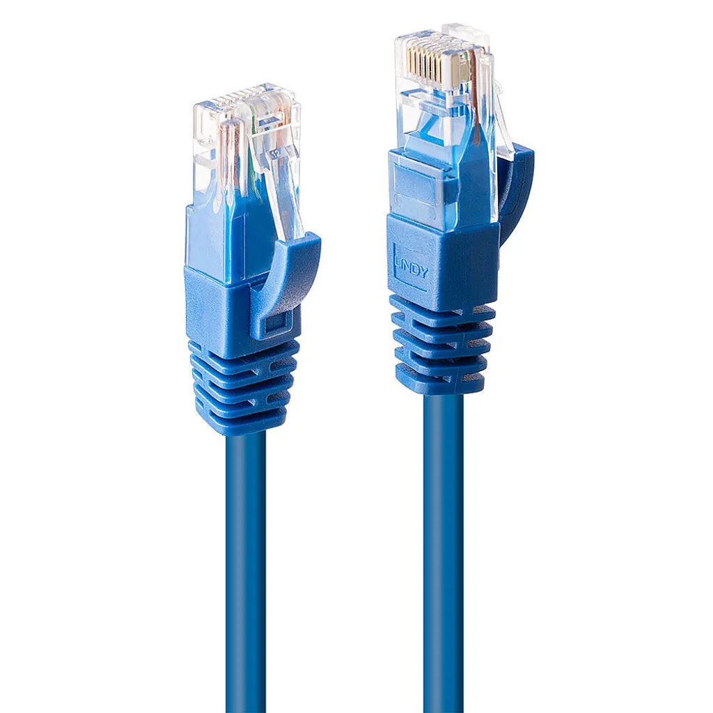 Lindy 48016 Cavo Ethernet Cat6 U/UTP 0,5m Blu | Patch Cord Professionale