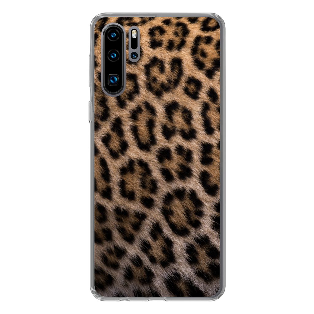 MuchoWow Handyhülle Schutzhülle Hülle für Huawei P30 Pro Panther Druck Silikon Softcase Handy Hülle - Schutzdeckel