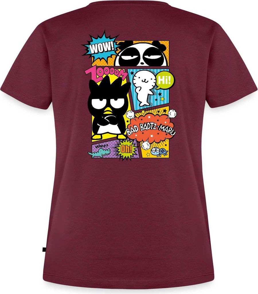 Spreadshirt Bad Badtz-Maru Mit Freunden Im Comic Stil Frauen Premium T-Shirt, 5XL, Burgunderrot
