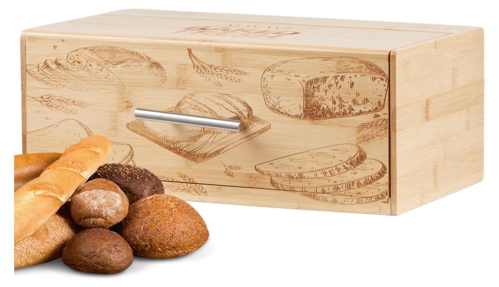 Ecosa Brotbox aus nachhaltigem Bambus Brotkasten Produktbild 