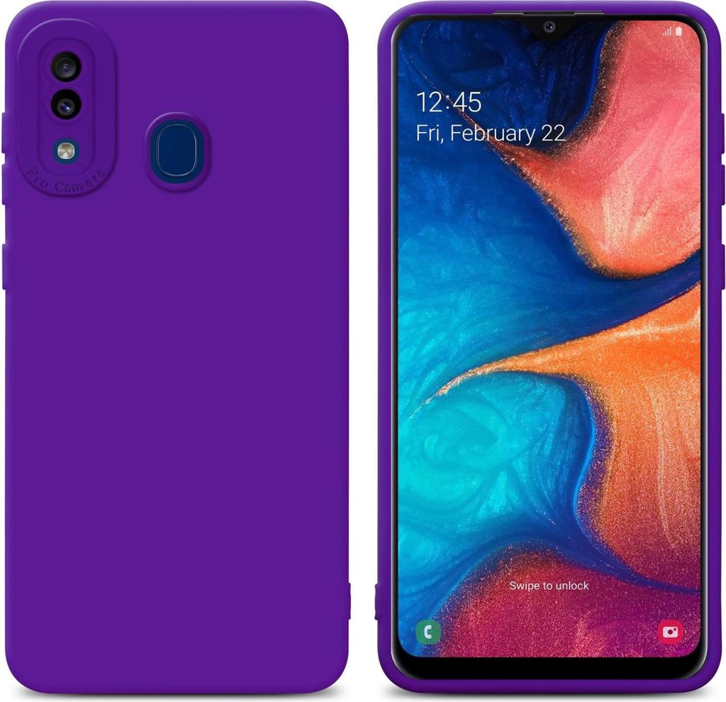 Cadorabo Hülle für Samsung Galaxy A20 / A30 / M10s Schutz Hülle in Lila TPU Silikon Etui Case Handyhülle