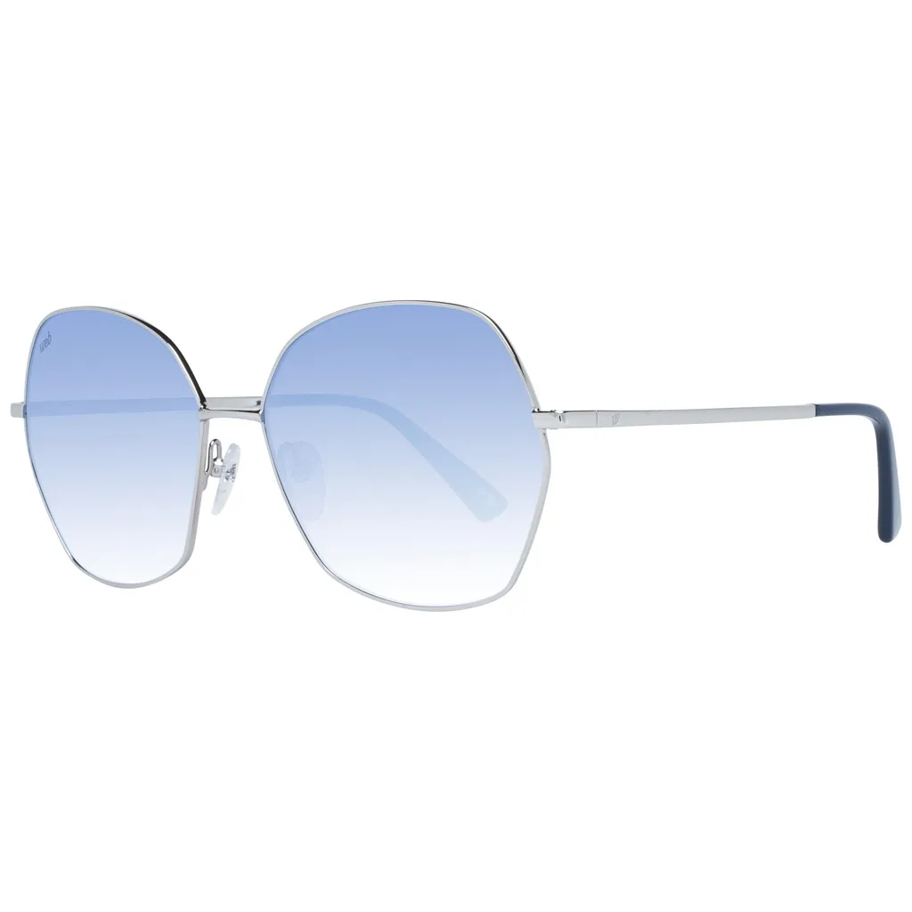 Lunettes de soleil de forme aviateur argentées Web pour femmes
