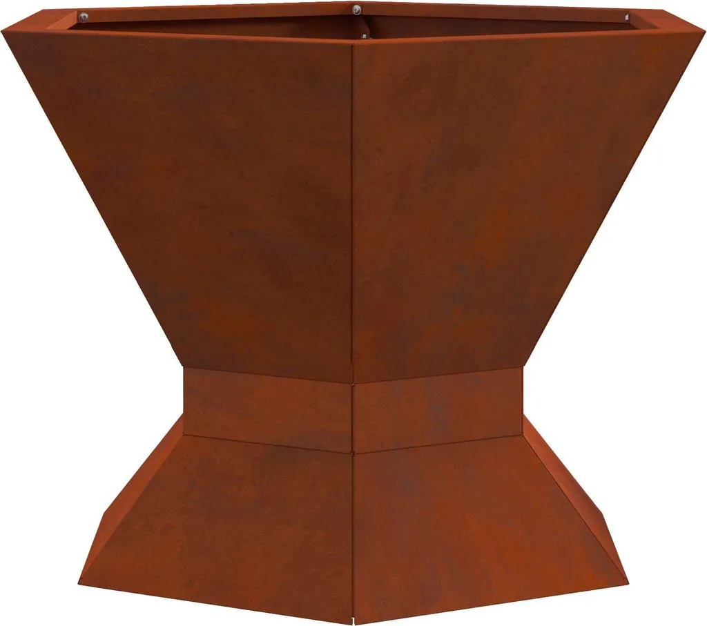Focolare marrone 50 x 50 x 40 cm Acciaio resistente alle intemperie