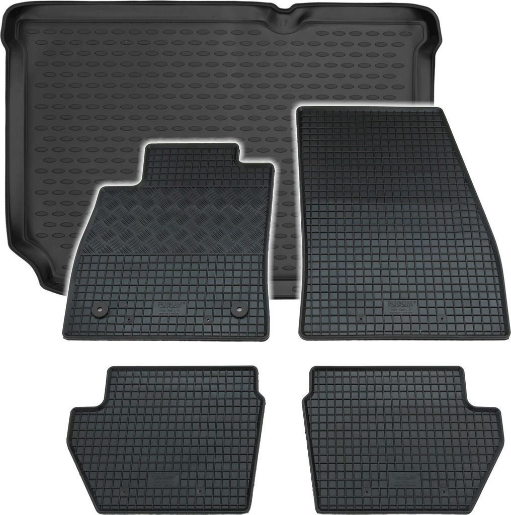 Gummi Kofferraumwanne + Fußmatten Set für Ford Fiesta MK8, Bj. 2017-