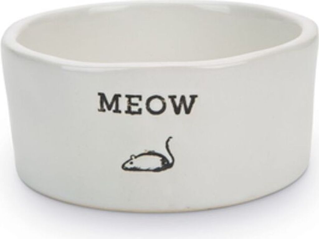 Beeztees Meow - Katzennapf - Keramik - weiß - 11,5x4 cm Produktbild 
