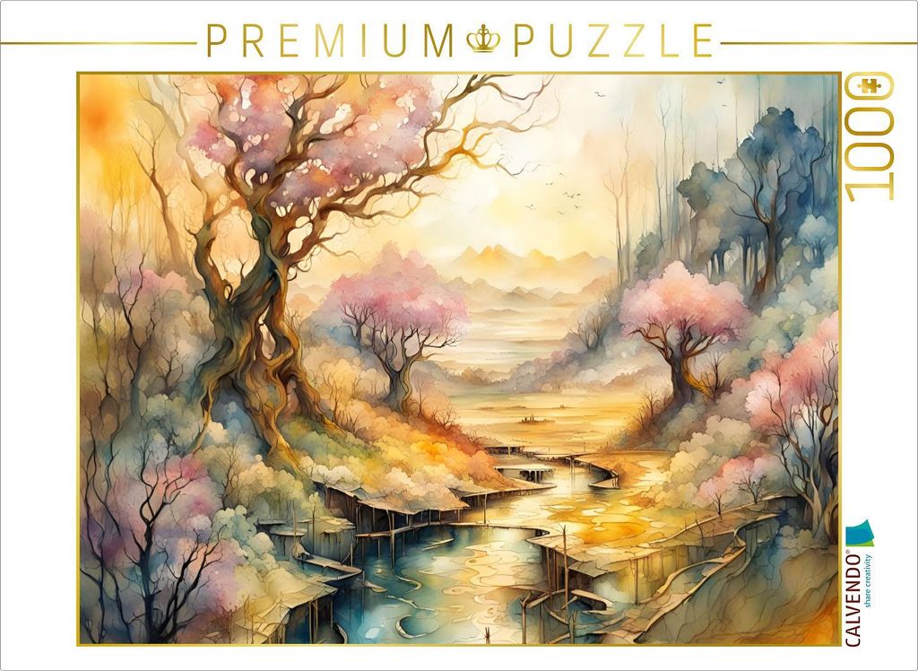 CALVENDO Puzzle Sonniger Frühling | 1000 Teile Lege-Größe 64x48cm Foto-Puzzle für glückliche Stunden