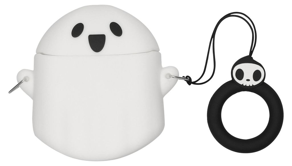 kwmobile Design Schutzhülle für Google Pixel Buds Pro 2 Hülle - TPU Silikon Case für Kopfhörer Ladecase - stoßfestes Cover mit Karabiner - Weiß