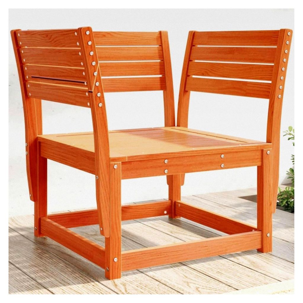 Gartenstuhl Wachsbraun aus Massivholz Kiefer