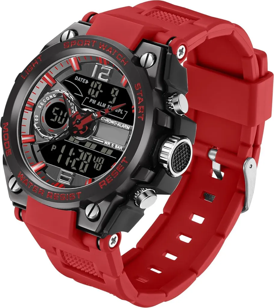 Orologio Digitale Uomo Impermeabile Militare Sportivo Analogico LED