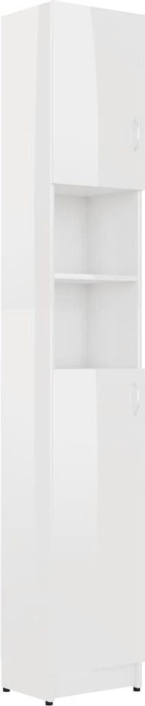 vidaXL Szafka łazienkowa biały wysoki połysk 32x25,5x190 cm Zdjęcie produktu 3