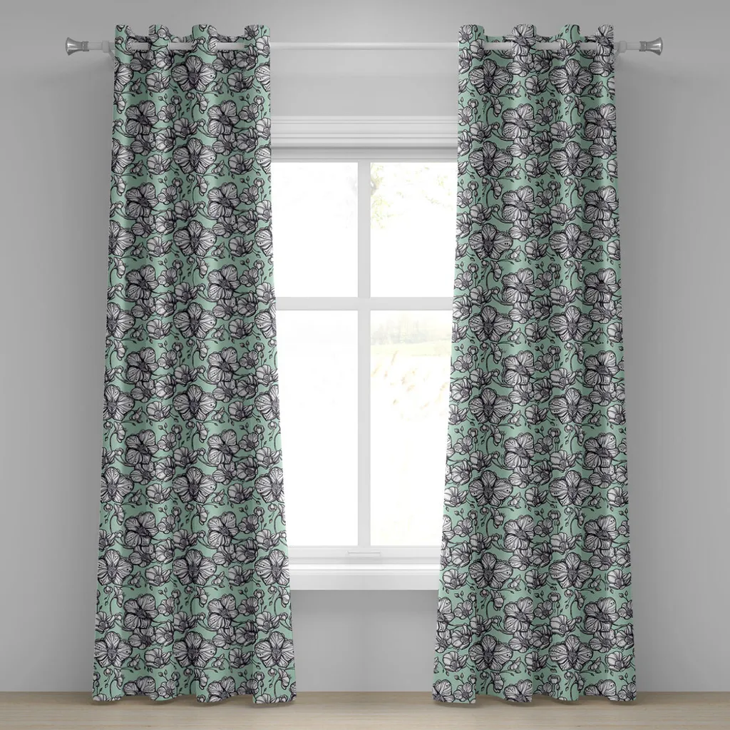 Rideau décoratif pour ambiance exotique printanière 280 x 175 cm