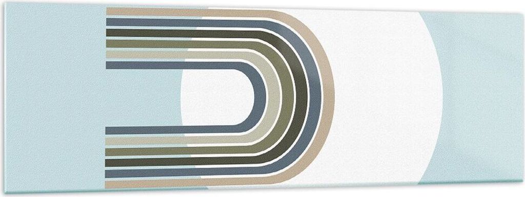 Bilder auf glas - Einteilig - Formen Rad Linien - 160x50cm - Glasbilder - Wandbilder - Bilder - zum Aufhängen bereit - Wanddekoration aus Glas - G...