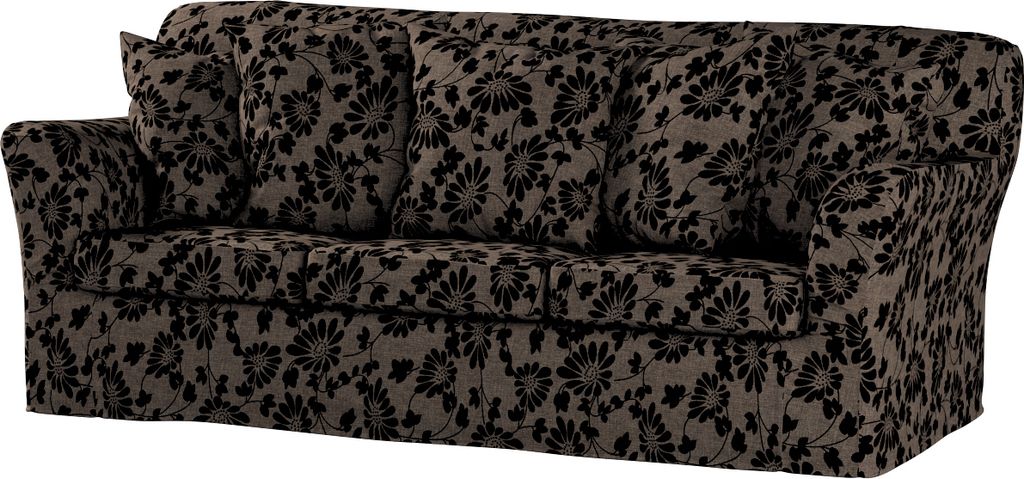 Dekoria Bezug für Tomelilla 3-Sitzer Sofa nicht ausklappbar, braun-schwarz, Sofahusse, Tomelilla 3-Sitzer