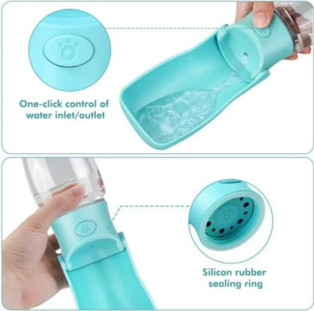 Dispenser Acqua Cani Outdoor | Bottiglia Pieghevole Portatile 550ml