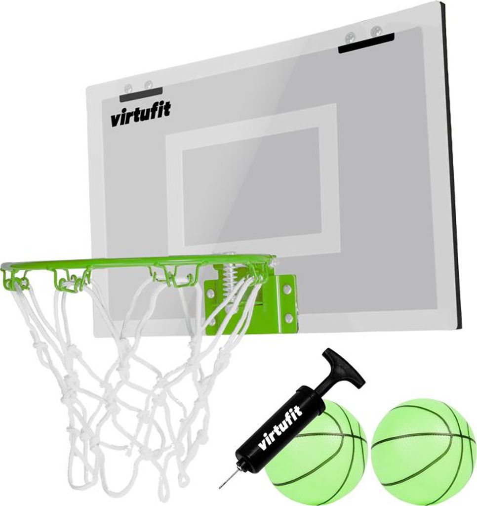 VirtuFit Pro Mini Basketballkorb Glow-in-the-Dark mit 2 Bällen & Pumpe