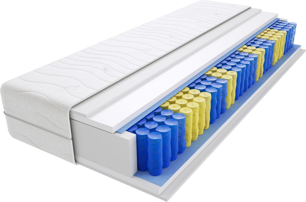 Matratze 70x140 cm Doppelmatratze, H3 Mittelfest Federkernmatratze, Taschenfederkernmatratze 17 cm Hoch Hypoallergene, HR-Schaum, Wendematratze mit...