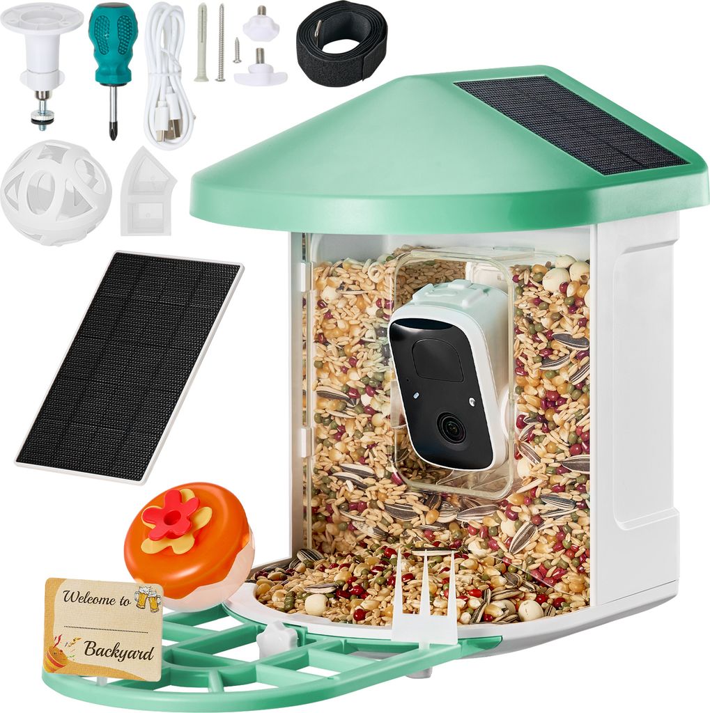 SucceBuy Smarte Vogel-Fütterer-Kamera, 2K HD, KI 10000+ Produktbild 