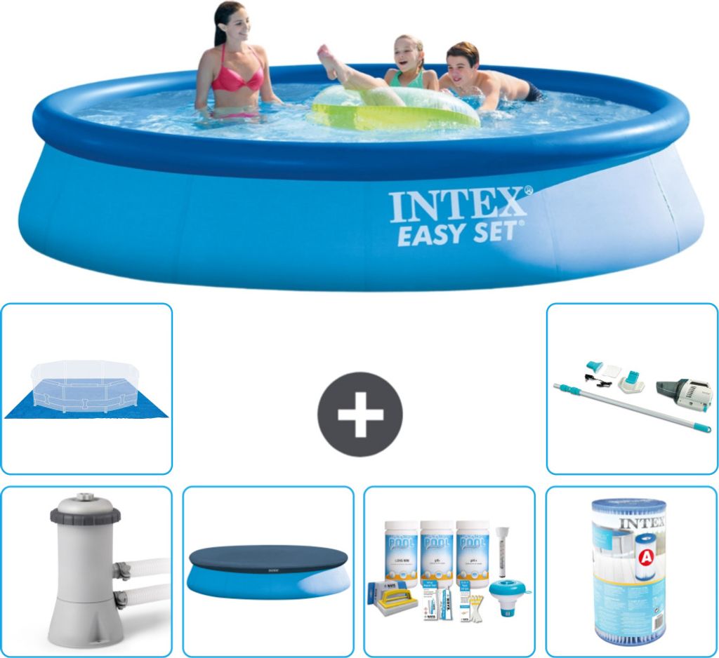 Intex runder aufblasbarer Easy Set-Schwimmpool – 396 x 84 Produktbild 