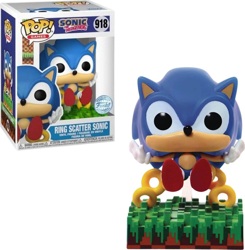 Funko Pop! Sonic The Hedgehog - Ring Scatter Sonic #918 Obrázek produktu 
