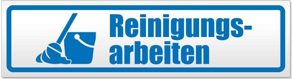 Kiwistar Reinigungsarbeiten Eimer Magnetschild Schild magnetisch - 20cm Blau - Magnetfolie für Auto PKW Kfz