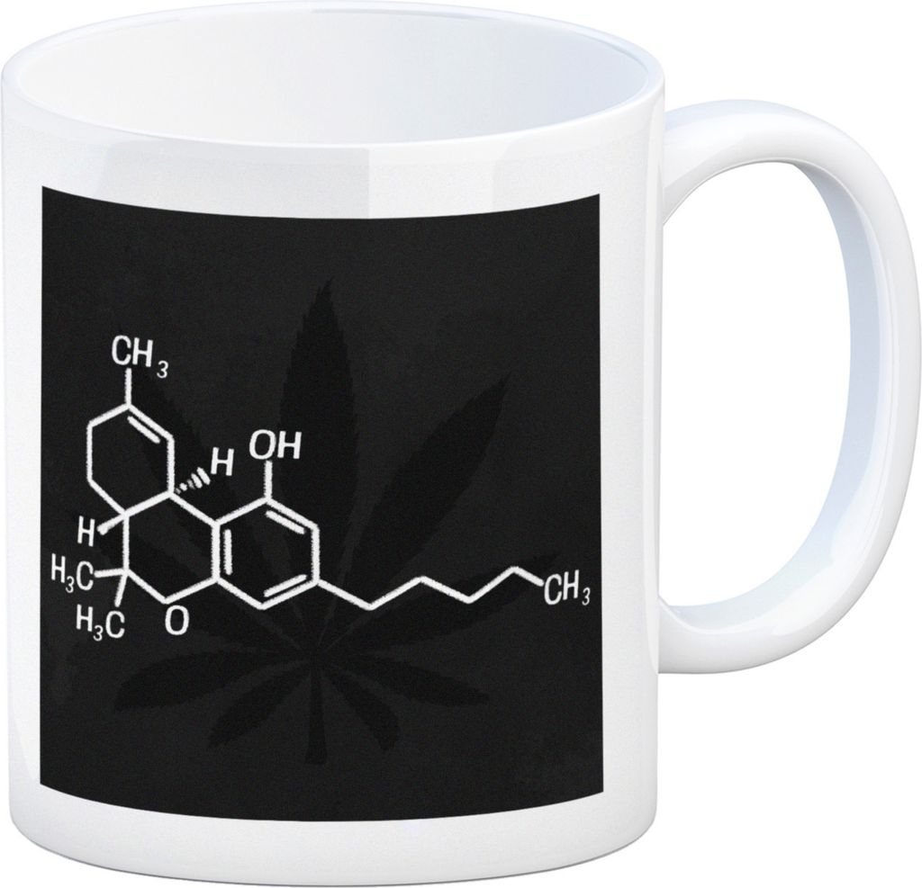 THC Molekül Kaffeebecher