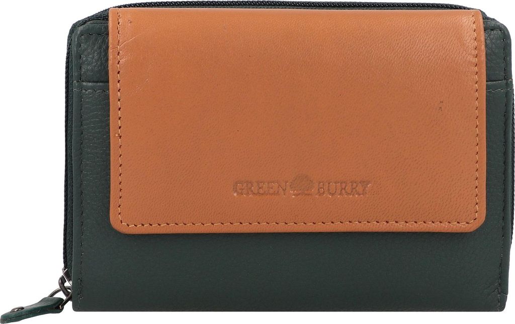 Greenburry Nappa Geldbörse RFID Schutz Leder 14 cm